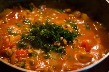 cooking vegan chilli