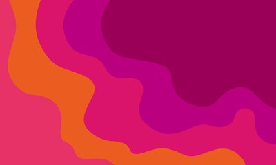 Wavy shapes, lines, curvilinear multicolored stripes. Abstract rectangular background. Colored paper effect with shadows. Red, purple, pink, yellow, orange abstract wallpaper.