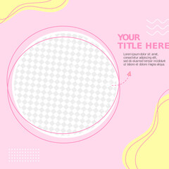 pink background with circles