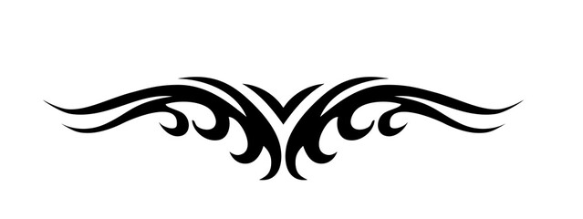 Elegant and Classic Floral Abstract Tattoo - ornamental flower and leaf