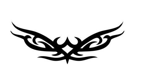 Obraz premium Elegant and Classic Floral Abstract Tattoo - ornamental flower and leaf