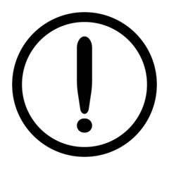 Attention symbol, web and computer icon