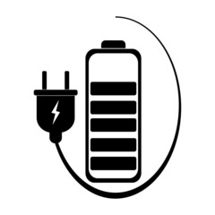 Battery symbol, web and computer icon