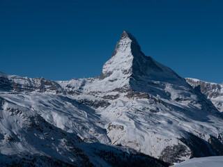 Matterhorn im Wallis im Winter