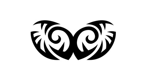Black and White Tribal Abstract Tattoo