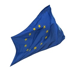 flag of the European Union (EU) isolated over white