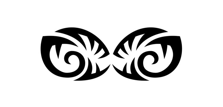Black and White Tribal Abstract Tattoo