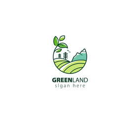 Green Land logo design