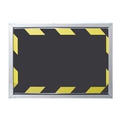 safety warning sign with copy space isolated over white