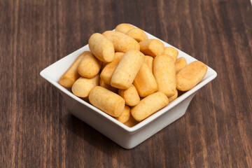 Traditional Colombian gastronomy of achiras del huila snacks.