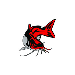 Catfish illustration for logo or icon
