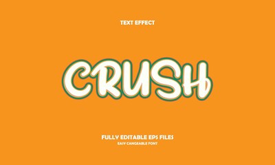 crush style editable text effect