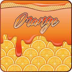 Fruit and cream pattern design, orange, cookie and cream concept