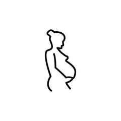 Pregnant woman icon design template