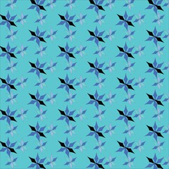 All-over floral design on light blue background