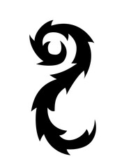 Black and White Classic Tribal Abstract Tattoo Heart