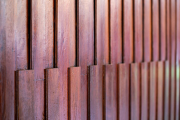 Wood battens wall in vintage and asian style.