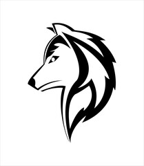 wolf design vector template icon