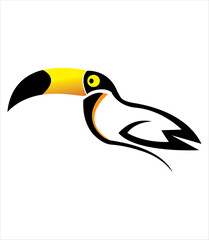 toucan exotic bird design vector