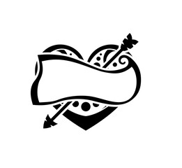 Black and White Classic Tribal Abstract Tattoo