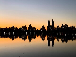 Fototapeta na wymiar sunset of Manhattan 