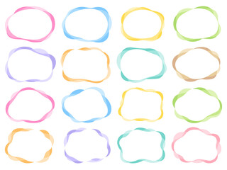 ゆるい形のカラフルなフレームセット