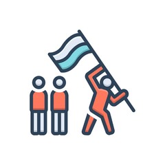 Color illustration icon for dominate
