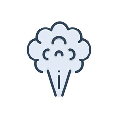 Color illustration icon for smoke 
