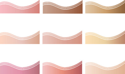 vector drawing wave water sea wind background set