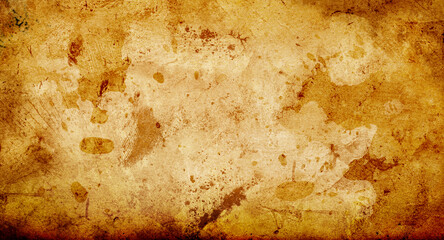 The texture of the old brown paper with stains