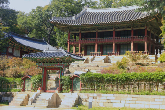 Beautiful Scenery inside Changdeokgung Palace, Seoul, South Korea