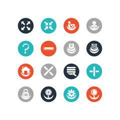 Web and mobile apps set of flat icons 