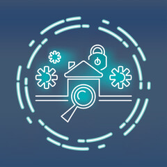 Digital security linear modern concept illustration