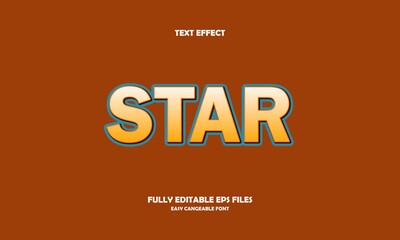 star style editable text effect