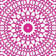18 sided Pink Concentric Flower Design Mandala Kaleidoscopic illustration design. Native indian ornament, peace  kaleidoscope red mandala background design illustration. 