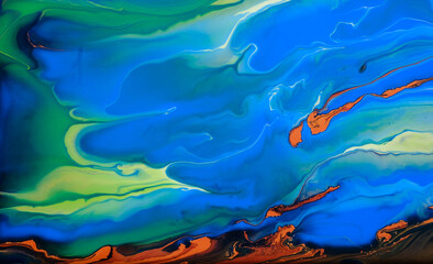 Abstract  ink painting background, Mixture of acrylic paints,   Inkscapes concept, colors