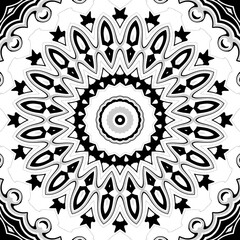 Black and white sketchy illustrated mandala pattern texture Ideal for Ornament for decorating a greeting card, decor, decorations, overlay, layer, web Meditation element etc.