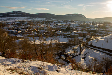 Great snowfall in Espinosa de los Monteros, Spain 17 January