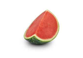 Fresh ripe watermelon slices isolated on white background