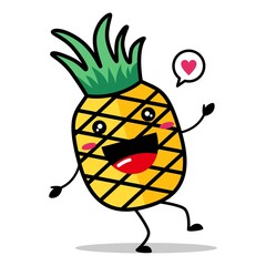 Cute pineapple mascot
