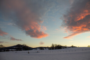 Great snowfall in Espinosa de los Monteros, Spain 17 January