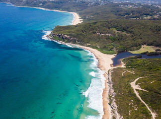 Burwood Beach and Dudley Beach Aerial View - Newcastle Australia