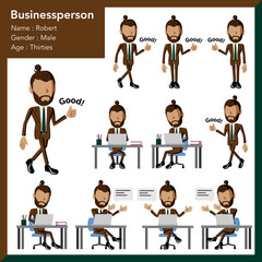 スーツ姿の男性ビジネスパーソンのイラスト	