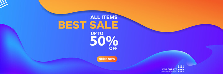 Best sale banner promotion design template. Sale and discounts background design