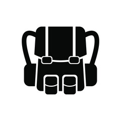 Camping backpack icon