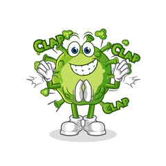 virus applause illustration. character vector