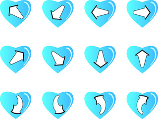 Vector Arrow key Series: Up, Down, Left, Right