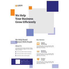 Modern style flyer template A4 size with bleeds high resolution vector compatible with your business, corporate flyer, business flyer, brochure template, leaflet template, promotion flyer