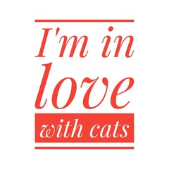 ''I'm in love with cats'' Lettering