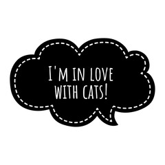 ''I'm in love with cats'' Lettering